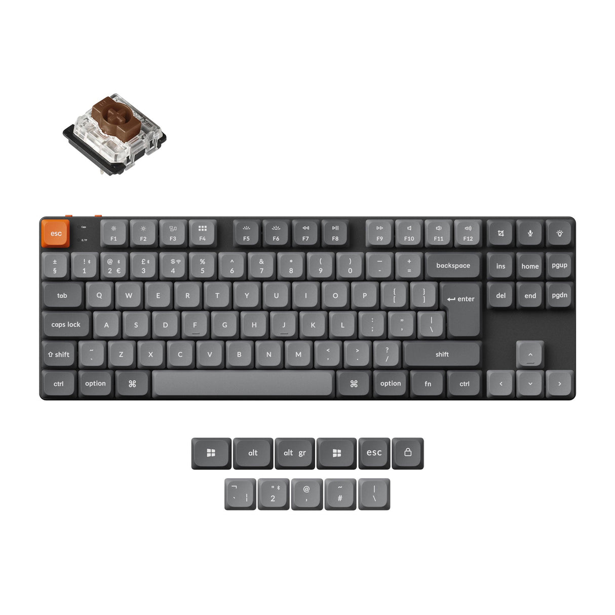 Keychron K1 Max QMK Wireless Custom Mechanical Keyboard ISO Layout Collection