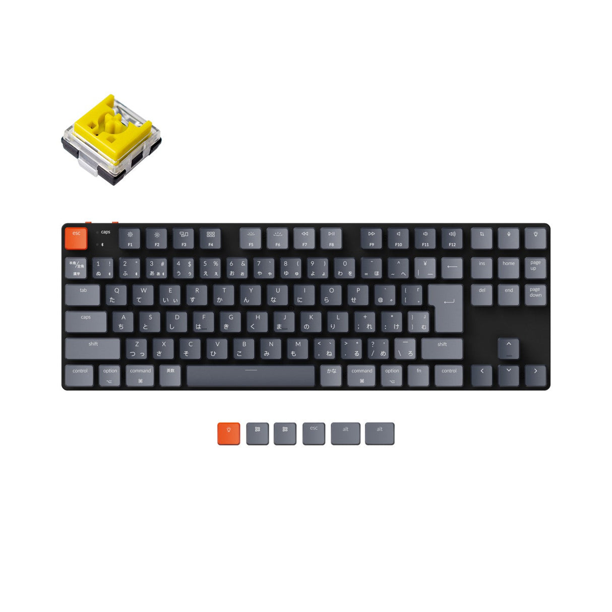 Keychron K1 SE Ultra Slim Wireless Mechanical Keyboard Low Profile Optical Switch Banana RGB Backlight For Mac Windows