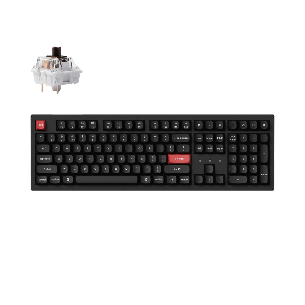 Keychron K10 Pro QMK VIA Wireless Custom Mechanical Keyboard Full Size for Mac Windows Linux with MX Switch K pro switch brown