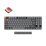 Keychron K13 Max Ultra Slim QMK Wireless Custom Mechanical Keyboard 80% Layout Fully Assembled for Mac Windows Linux Gateron Low Profile Red ISO German Layout