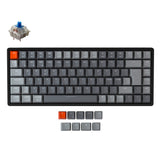 Keychron K2 Wireless Mechanical Keyboard (Nordic ISO Layout) - Keychron | Wireless Mechanical Keyboards for Mac Windows White Backlight RGB Backlit Gateron Mechanical Blue Switch with Aluminum Frame