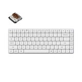 Keychron K3 Pro QMK/VIA ultra-slim custom mechanical keyboard Shell White 75 percent layout for Mac Windows Linux low-profile Gateron brown