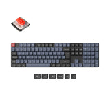 Keychron K5 Pro QMK VIA low profile custom mechanical keyboard 100 percent layout PBT Keycaps hot-swappable Gateron low profile switch red ISO German layout