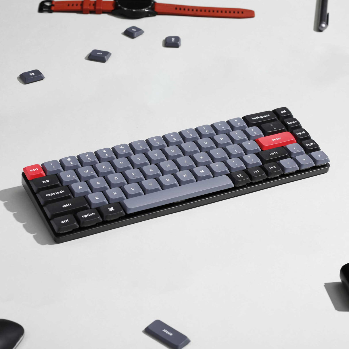 Keychron K7 Pro QMK/VIA ultra-slim custom mechanical keyboard camera-shot photo