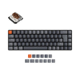 Keychron K7 ultra slim compact wireless mechanical keyboard for Mac Windows low profile Gateron brown switch rgb backlight UK ISO layout