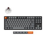 Keychron K8 Max QMK Wireless Custom Mechanical Keyboard Hot Swappable RGB Backlight Aluminum Frame TKL Layout Fully Assembled for Mac Windows Linux Keychron Super Brown