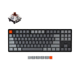 Keychron-K8 tenkeyless wireless mechanical keyboard for Mac Windows iOS RGB white backlight with gateron optical switch brown