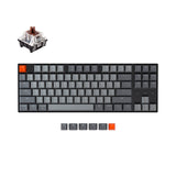 Keychron-K8 tenkeyless wireless mechanical keyboard for Mac Windows iOS RGB white backlight with gateron optical switch brown