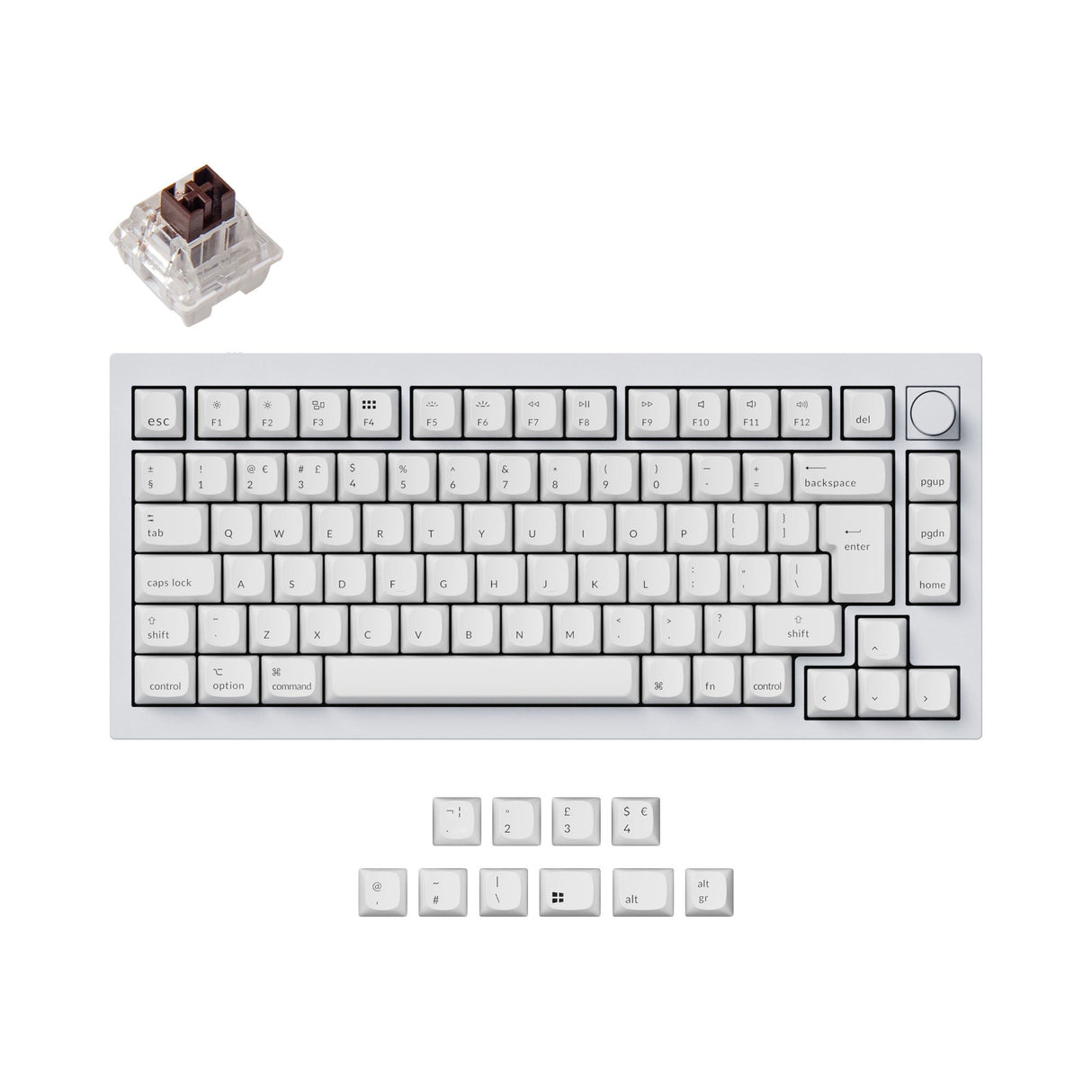 Keychron Q1 QMK Custom Mechanical Keyboard ISO Layout Collection - Version 1