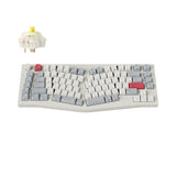 Keychron Q10 Max QMK VIA Wireless Custom Mechanical Keyboard 100% Layout Aluminum White Side-Printed PBT Keycaps for Mac Windows Linux Gateron Jupiter Banana