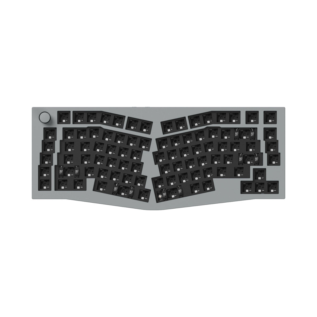 Keychron Q10 Pro QMK/VIA wireless custom mechanical keyboard 75 percent Alice layout full aluminum grey frame for Mac Windows Linux with RGB backlight hot-swappable barebone