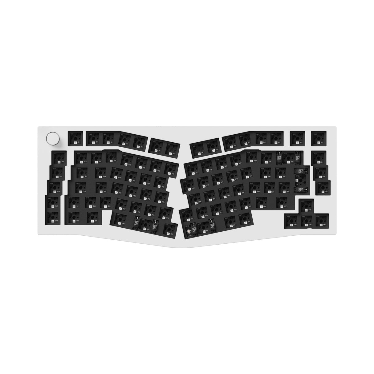 Keychron Q10 Pro QMK/VIA wireless custom mechanical keyboard 75 percent Alice layout full aluminum white frame for Mac Windows Linux with RGB backlight hot-swappable barebone ISO