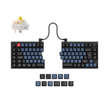 Keychron Q11 QMK/VIA 75% split custom mechanical keyboard full aluminum black frame for Mac Window Linux Keychron K Pro switch banana ISO French layout