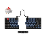 Keychron Q11 QMK/VIA 75% split custom mechanical keyboard full aluminum black frame for Mac Window Linux Keychron K Pro switch red ISO Spanish layout