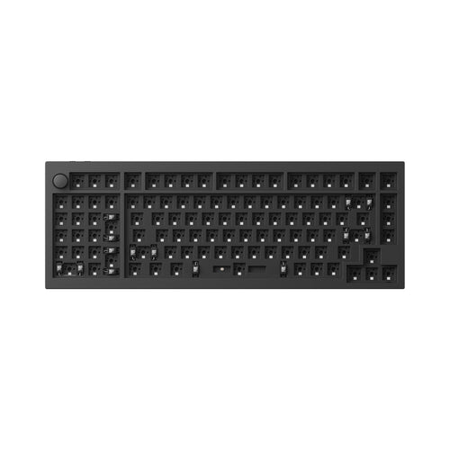 Keychron Q12 Max QMK/VIA Wireless Custom Mechanical Keyboard 96 Percent Layout Aluminum Black for Mac Windows Linux Barebone Knob