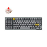 Keychron Q12 QMK VIA southpaw custom mechanical keyboard 96 percent full aluminum frame for Mac Window Linux fully assembled knob grey Gateron G pro switch red