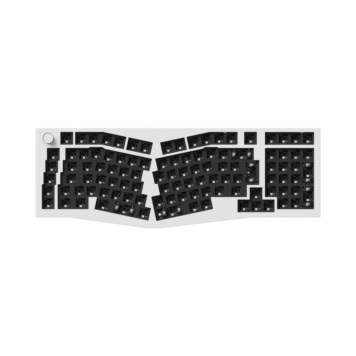 Keychron Q13 Pro QMK/VIA wireless custom mechanical keyboard 96 percent Alice layout full aluminum white frame for Mac Windows Linux with RGB backlight hot-swappable barebone ISO