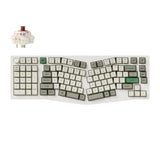 Keychron Q14 Max QMK Wireless Custom Mechanical Keyboard 96 Percent Alice Layout Aluminum White Fully Assembled Knob for Mac Windows Linux Gateron Jupiter Brown