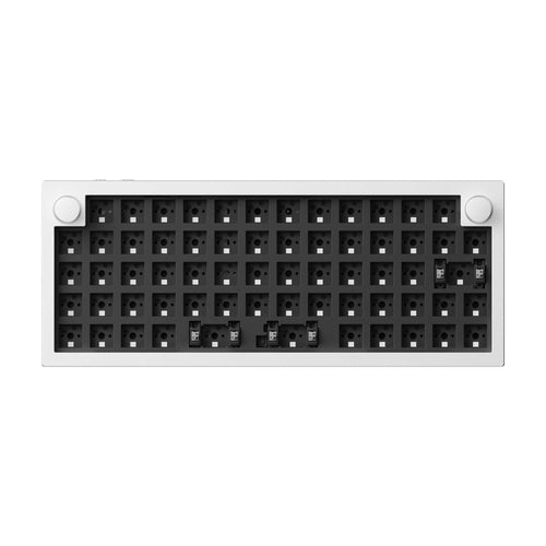 Keychron Q15 Max QMK Ortholinear Wireless Custom Mechanical Keyboard Aluminum White Barebone Knob for Mac Windows Linux