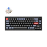 Keychron Q2 QMK VIA custom mechanical keyboard 65 percent layout full aluminum black frame B knob for Mac Windows iOS RGB backlight with hot swappable Gateron G Pro switch blue