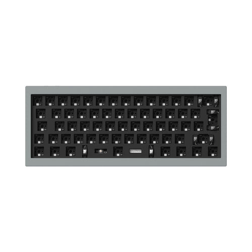 Keychron Q4 Pro QMK/VIA wireless custom mechanical keyboard 60 percent layout full aluminum grey frame for Mac WIndows Linux with RGB backlight and hot-swappable barebone ISO