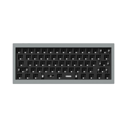 Keychron Q4 Pro QMK/VIA wireless custom mechanical keyboard 60 percent layout full aluminum grey frame for Mac WIndows Linux with RGB backlight and hot-swappable barebone