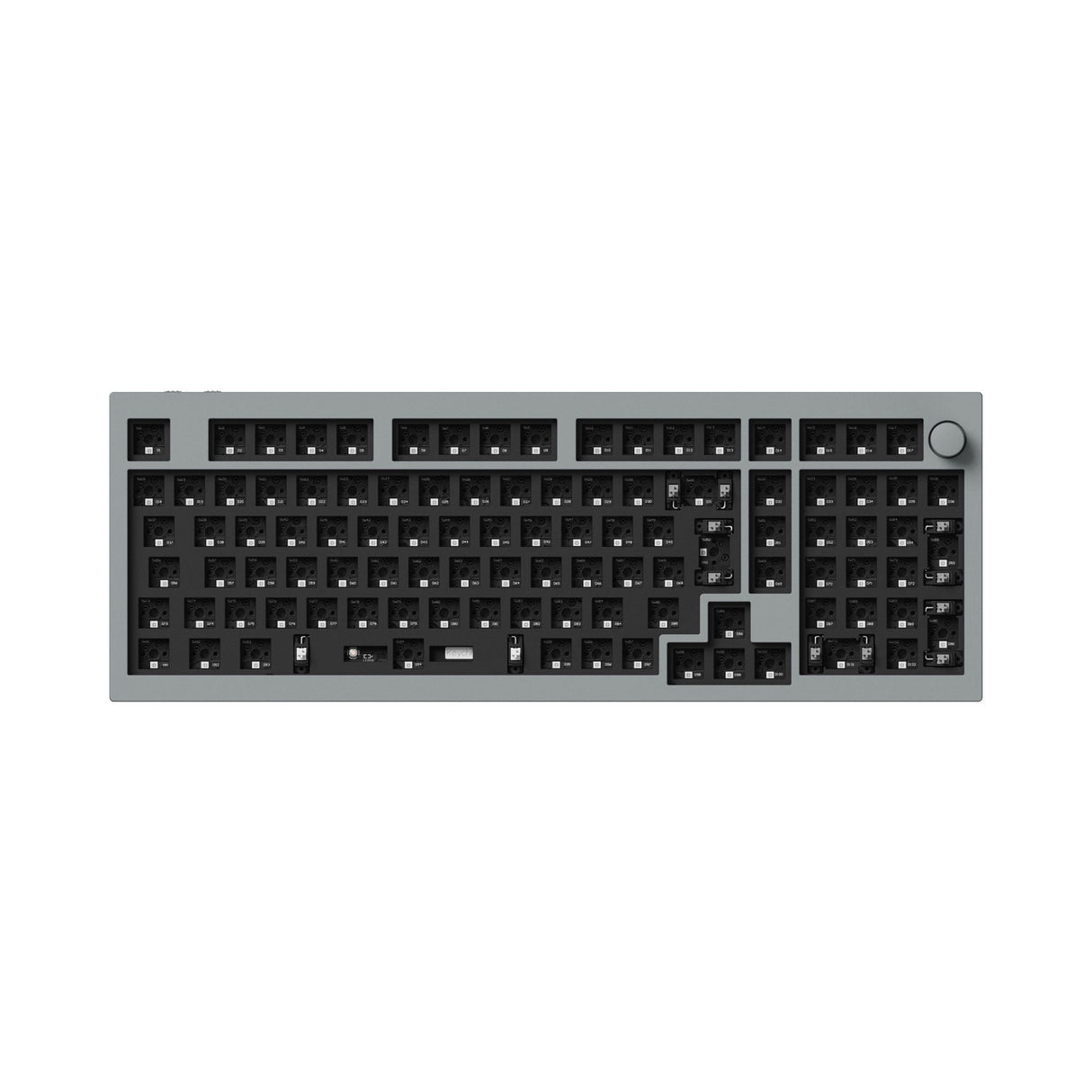 Keychron Q5 Pro QMK/VIA wireless custom mechanical keyboard 96 percent layout full aluminum grey frame for Mac WIndows Linux with RGB backlight and hot-swappable barebone ISO