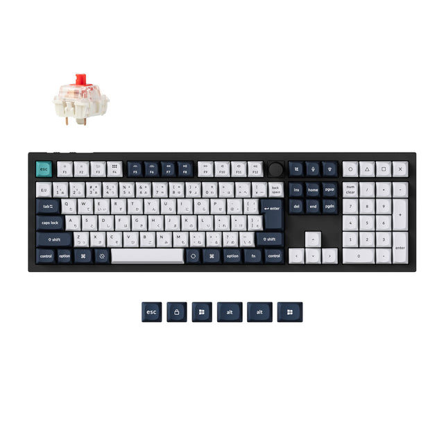 Keychron Q6 Max QMK/VIA wireless custom mechanical keyboard 100 percent layout full aluminum black for Mac Windows Linux Gateron Jupiter red Japan JIS layout