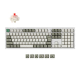 Keychron Q6 Max QMK/VIA wireless custom mechanical keyboard 100 percent layout full aluminum white for Mac Windows Linux Gateron Jupiter red Japan JIS layout