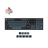 Keychron Q6 Pro QMK/VIA wireless custom mechanical keyboard full-size layout aluminum black for Mac Windows Linux RGB hot-swappable K Pro switch red ISO Nordic layout