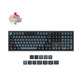 Keychron Q6 Pro QMK/VIA wireless custom mechanical keyboard full-size layout aluminum black for Mac Windows Linux RGB hot-swappable K Pro switch red ISO UK layout