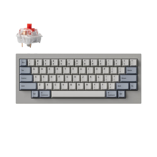 Keychron Q60 Max QMK VIA Wireless Custom Mechanical Keyboard 60 Percent Layout for Mac Windows Linux Gateron Jupiter Red