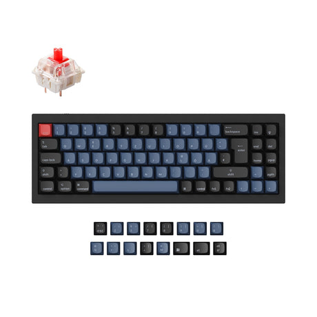 Keychron Q7 QMK VIA custom mechanical keyboard 70 percent layout full aluminum frame Mac Windows German DE ISO layout Gateron G Pro switch red