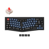 Keychron Q8 QMK VIA Custom Mechanical Keyboard Alice Layout Full Aluminum Frame For Mac Windows Linux Fully Assembled Knob Carbon Black Spanish SE ISO Layout Gateron G Pro Red