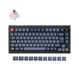 Keychron V1 Max QMK/VIA Wireless Custom Mechanical Keyboard 75% Layout Fully Assembled Knob for Mac Windows Linux Gateron Jupiter Brown ISO UK layout