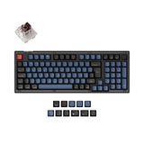 Keychron V5 QMK VIA custom mechanical keyboard 96 percent layout frosted black knob Mac Windows UK ISO layout hot swappable Keychron K Pro brown