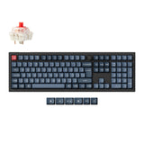 Keychron V6 Max QMK Wireless Custom Mechanical Keyboard full-size Layout Fully Assembled Knob for Mac Windows Linux Gateron Jupiter Red ISO Swiss layout