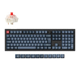 Keychron V6 Max QMK Wireless Custom Mechanical Keyboard full-size Layout Fully Assembled Knob for Mac Windows Linux Gateron Jupiter Red ISO UK layout