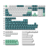 Keychron double shot PBT Cherry profile full set keycap set white mint for ANSI ISO HHKB WKL full size and tenkeyless and 75% 65% 60% layouts