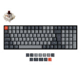 Keychron K4 Wireless Mechanical Keyboard ISO UK Layout White backlight Gateron switches brown for Mac and Windows