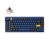 Lemokey L1 QMK VIA Wireless Custom Gaming Keyboard 75% Layout Aluminum Navy Blue Fully Assembled for Windows Mac Linux Gateron Jupiter Brown