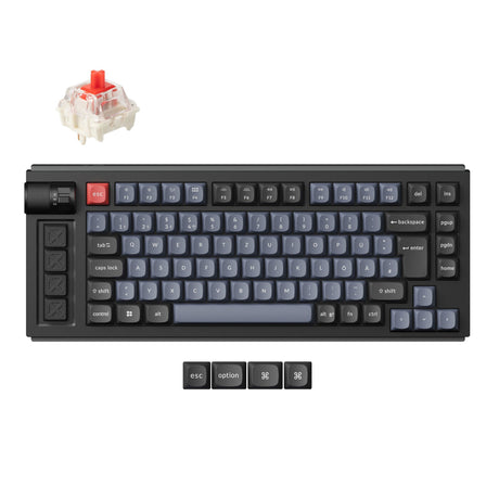 Lemokey L1 QMK Wireless Custom Mechanical Keyboard Gateron Jupiter Red Version DE ISO Layout Keyboard