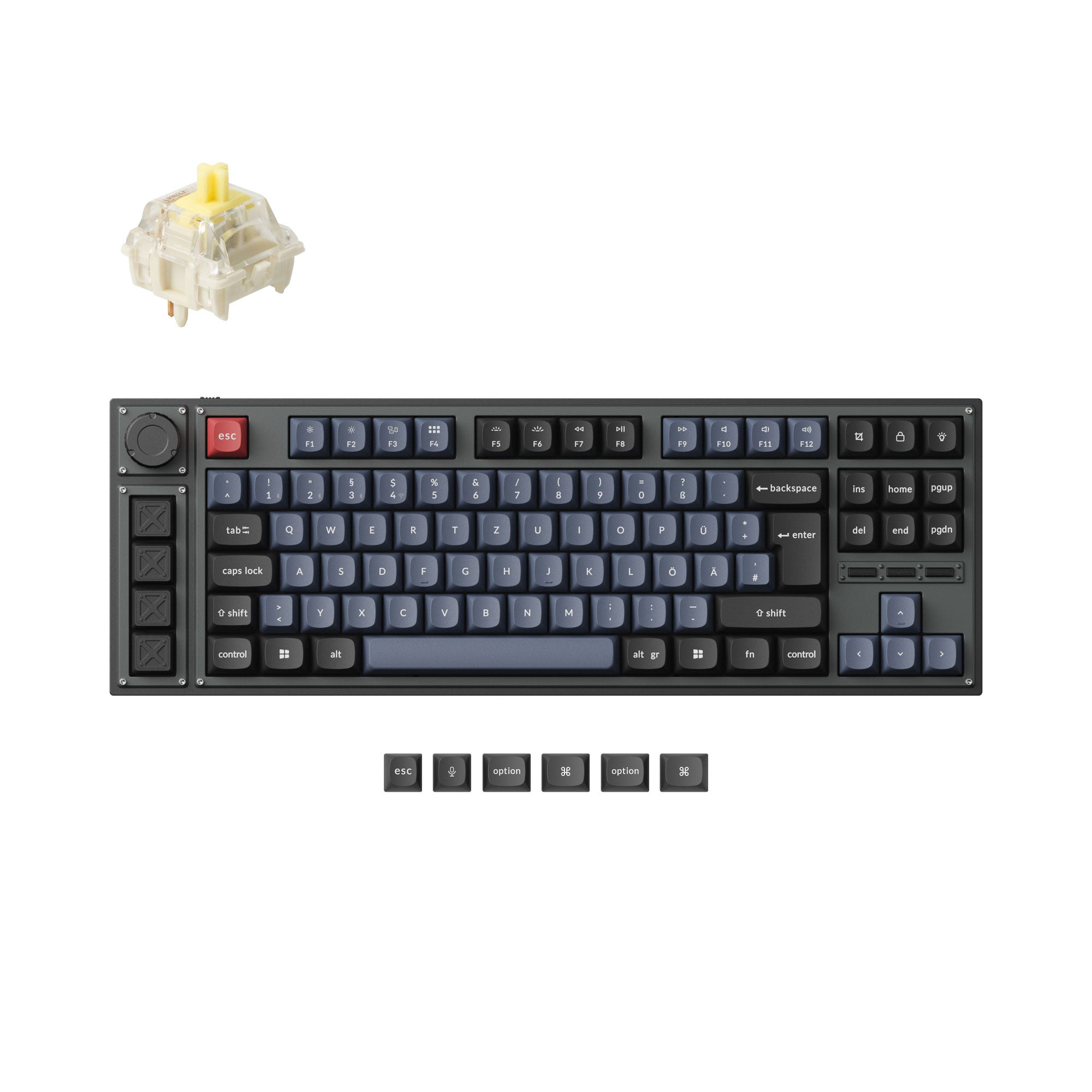 Lemokey L3 QMK Wireless Custom Mechanical Keyboard Gateron Jupiter Banana Version DE ISO Layout Keyboard