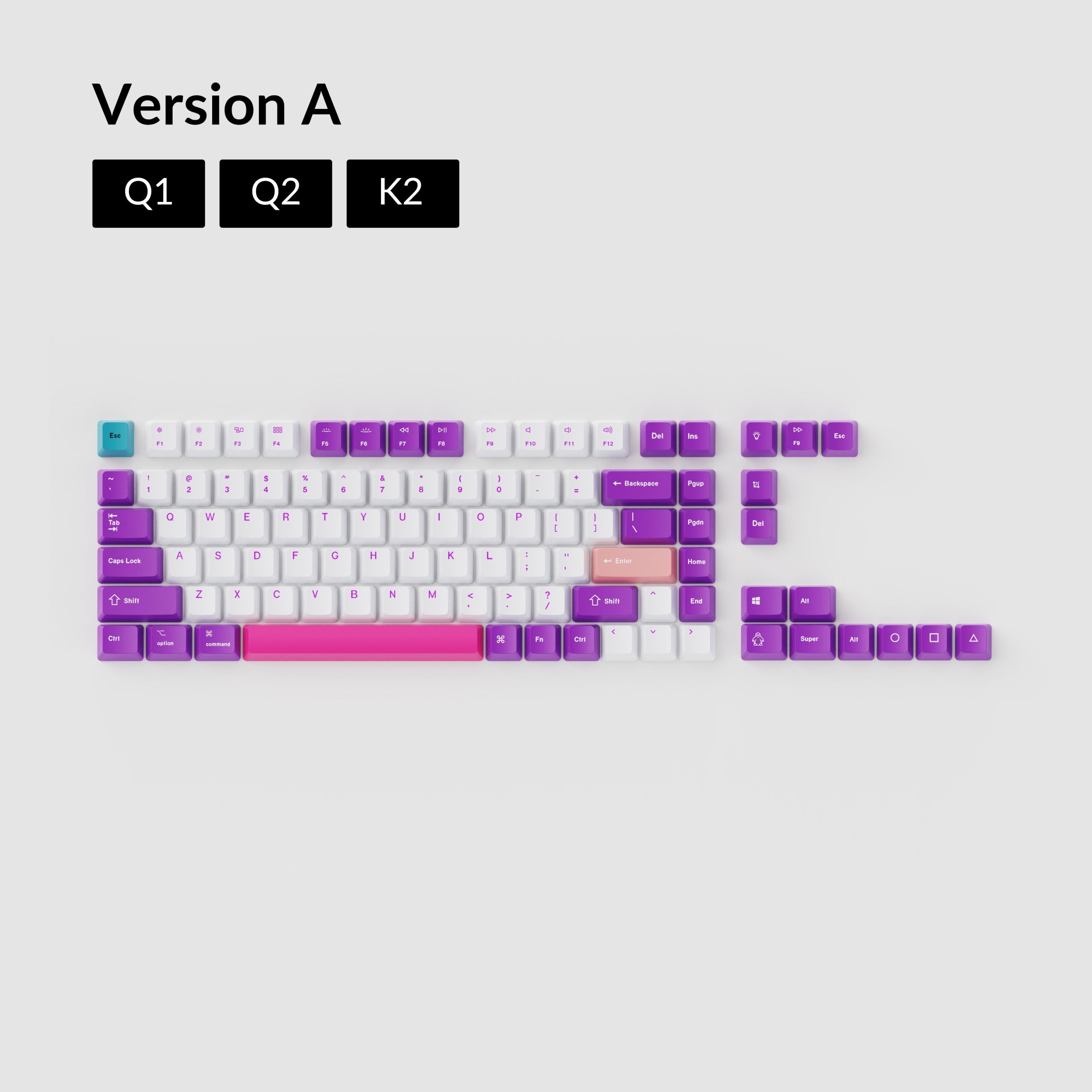 OEM Dye Sub PBT Keycap Set Unicorn Version A