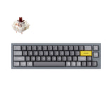 Keychron Q9 QMK/VIA custom mechanical keyboard 40 percent layout full aluminum body for Mac Windows Linux fully assembled grey frame with Gateron G Pro switch brown