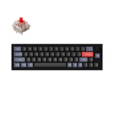 Keychron Q9 QMK/VIA custom mechanical keyboard knob version 40 percent layout full aluminum body for Mac Windows Linux fully assembled black frame B with Gateron G Pro switch red