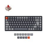 keychron k2 uk iso wireless mechanical keyboard gateron red switch for mac windows rgb white backlight aluminum case